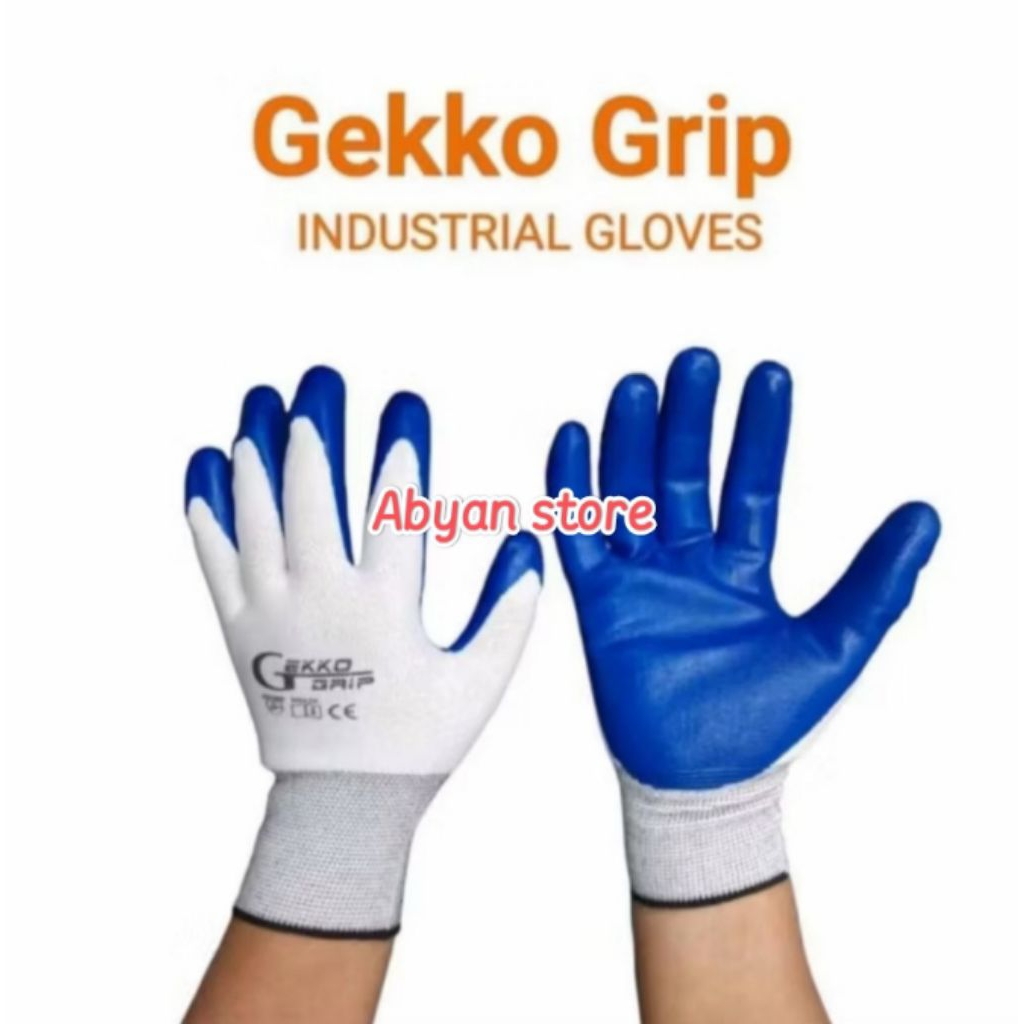 GEKKO ถุงมือยางสําหรับผู้ชายและผู้หญิง Safety