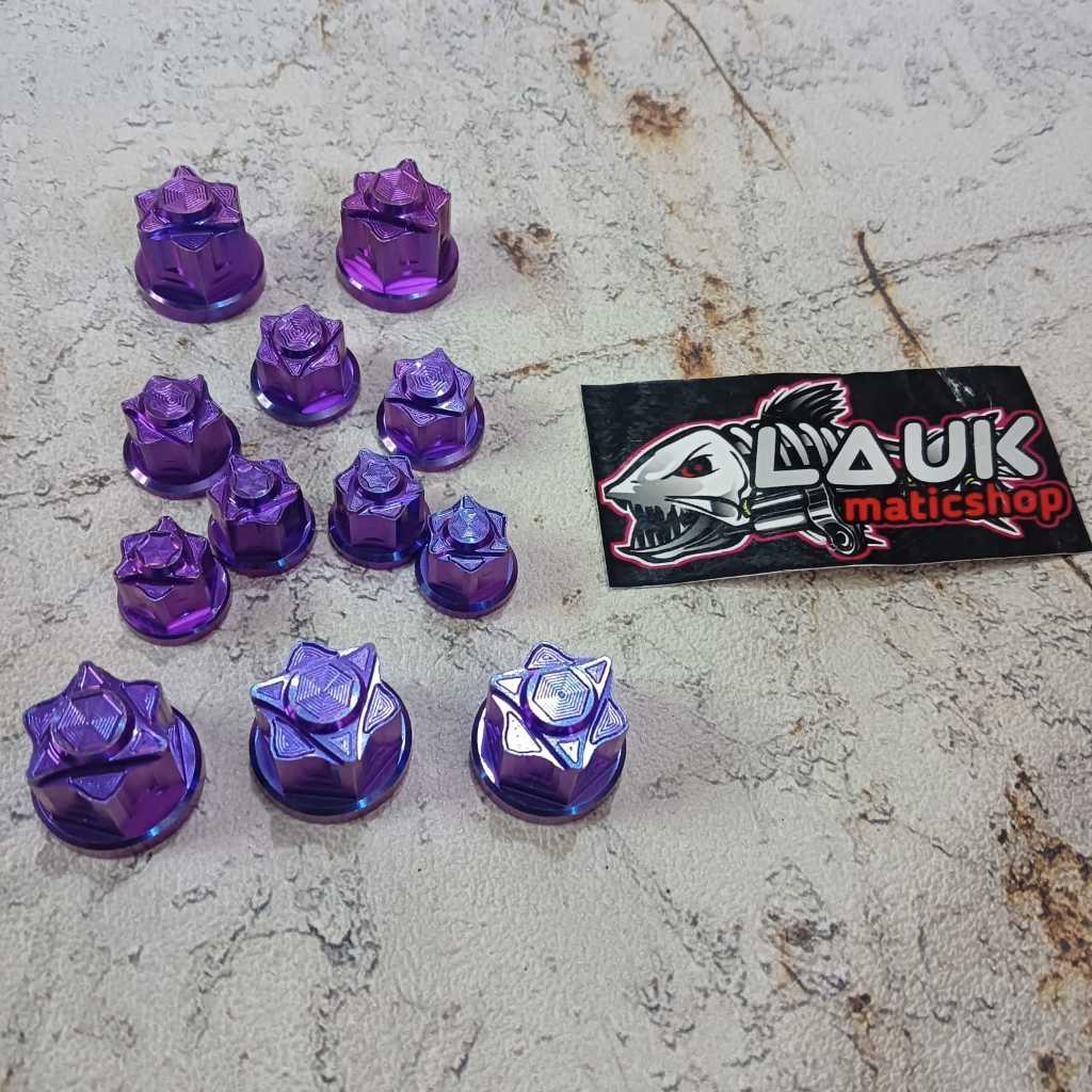 น็อตไทเทเนียม GR5 HAT Nut 12 original vietnam / น็อตฝาไทเทเนียม 12