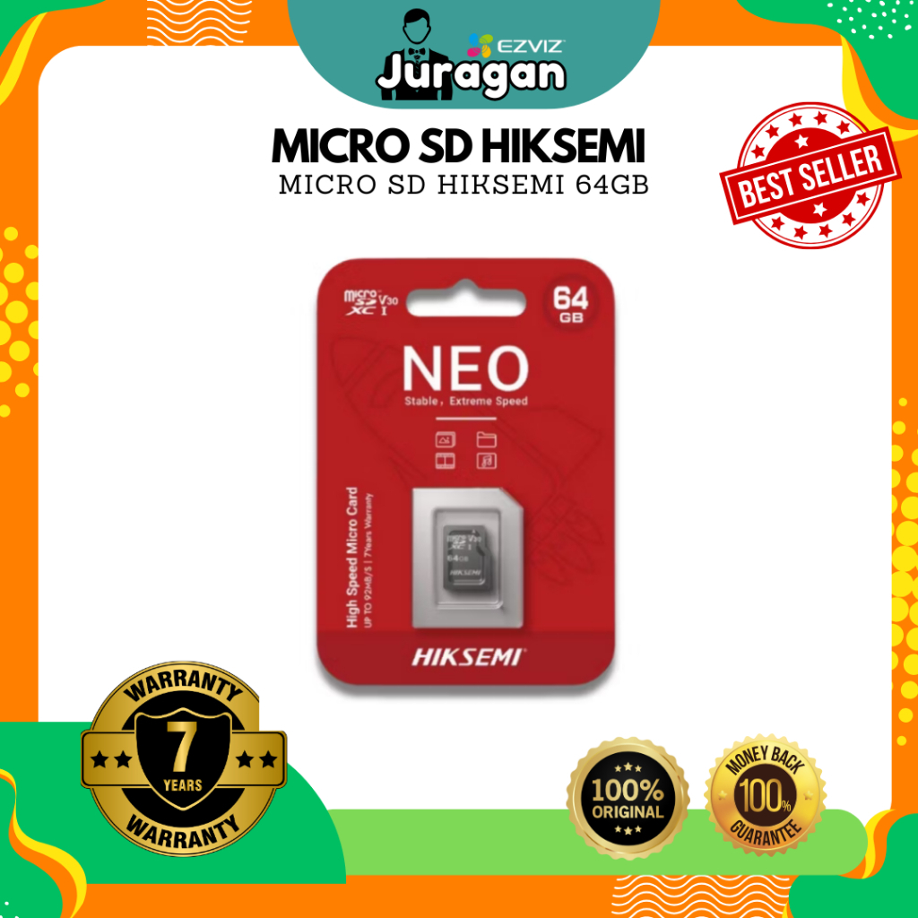MICRO SD CARD 64GB - HIKSEMI BY HIKVISION NEO MICRO SD CARD 64GB