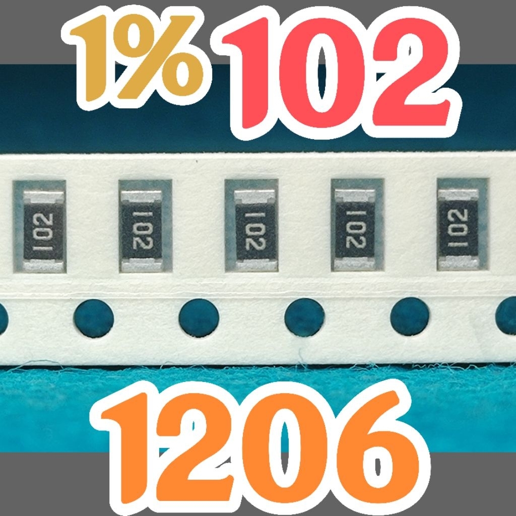 10 ชิ้น ตัวต้านทานชิป smd 102 1K0 1% ขนาด 1206 3216 1Kohm 1K โอห์ม