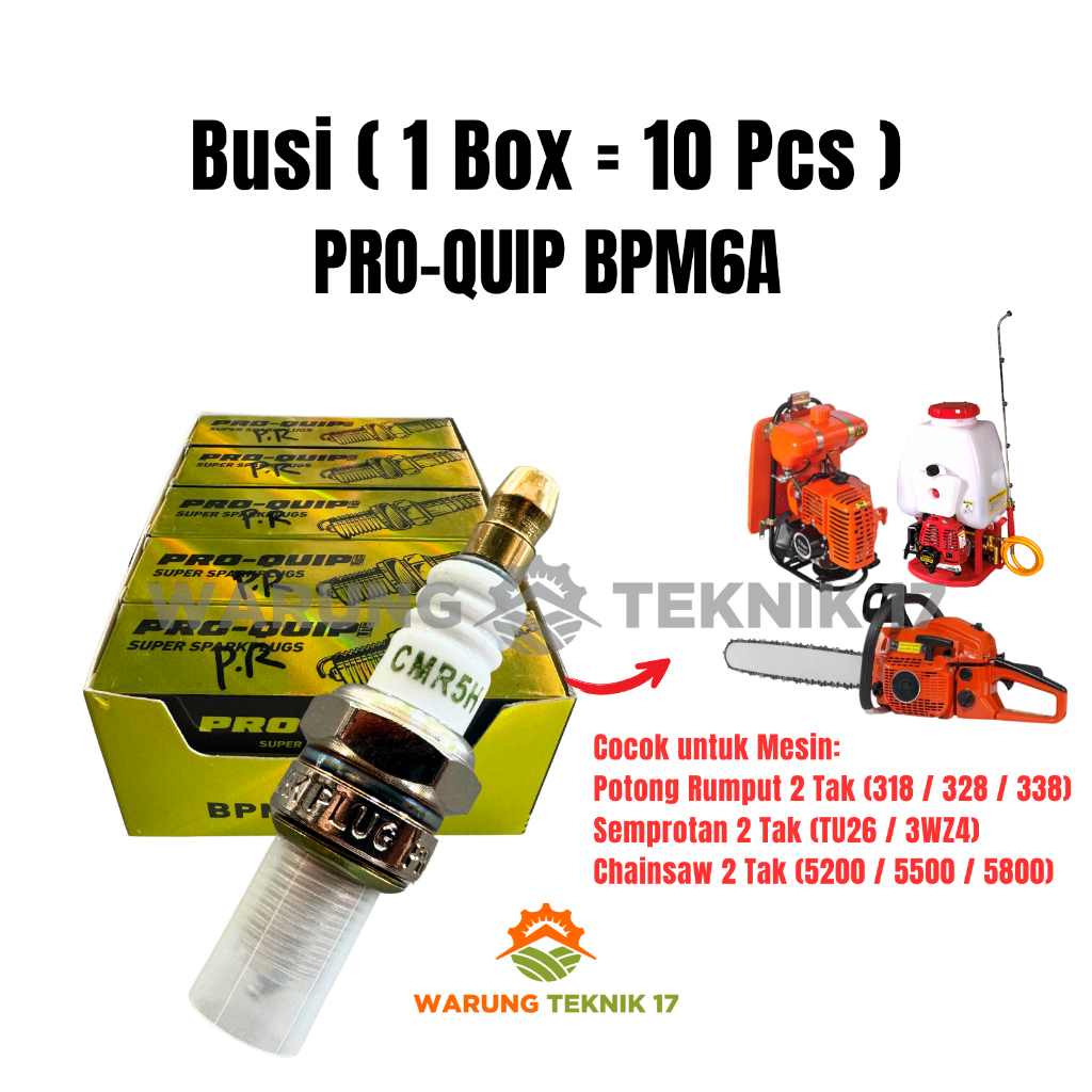 หัวเทียน / หัวเทียน PRO-QUIP BPM6A / PROQUIP ตัดหญ้า 328 2 จังหวะ Knapsack Sprayer Chainsaw
