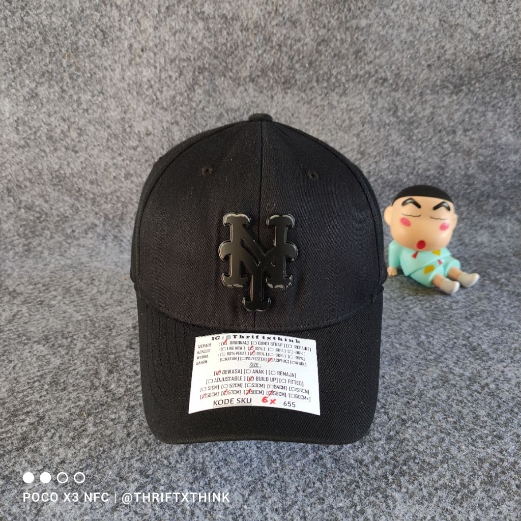 MLB BUILD UP โลโก้ NY BESI BASEBALL CAP SKU GX655