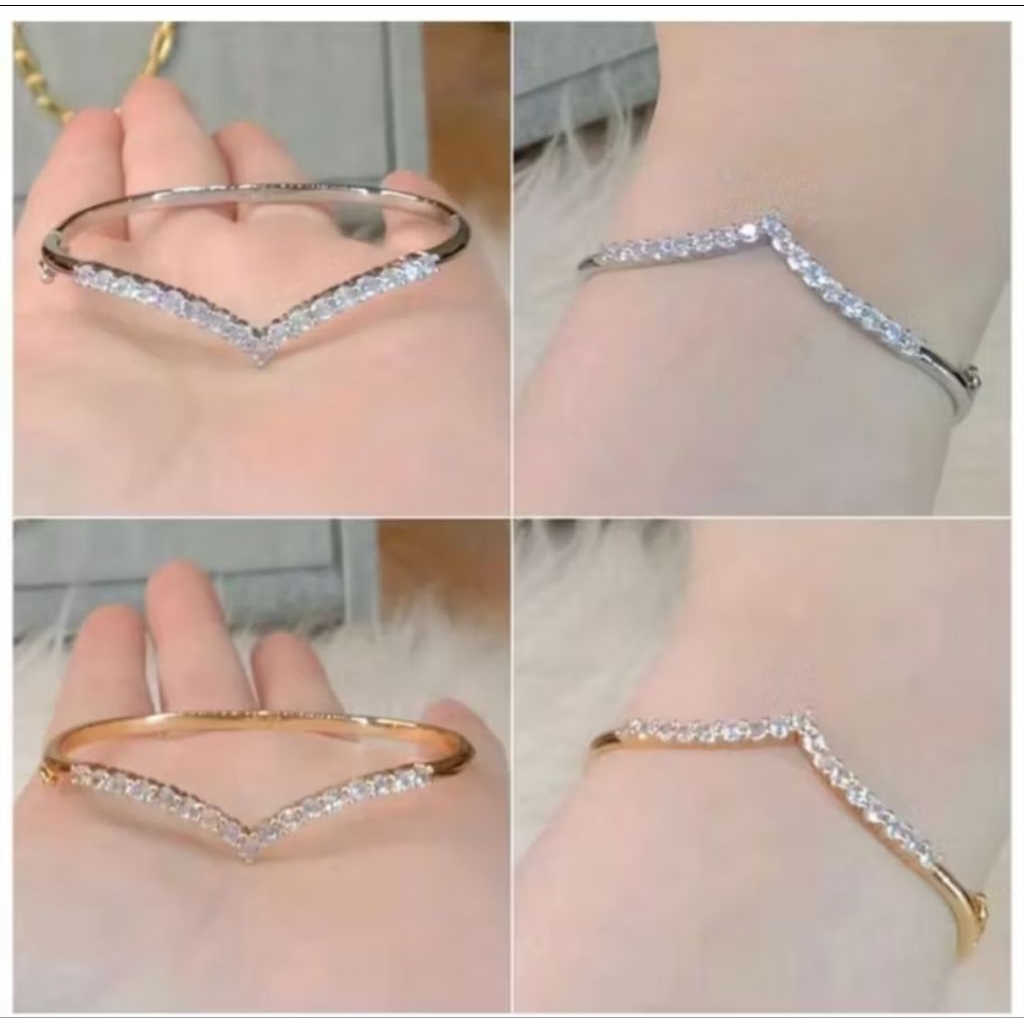 ADULT FUJI GOLD และ SILVER BANGLE BRACELET