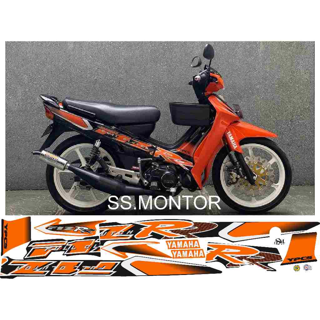 FIZR F1ZR 2002 ORANGE BLACK FULL CLUTCH STICKER STRIPING