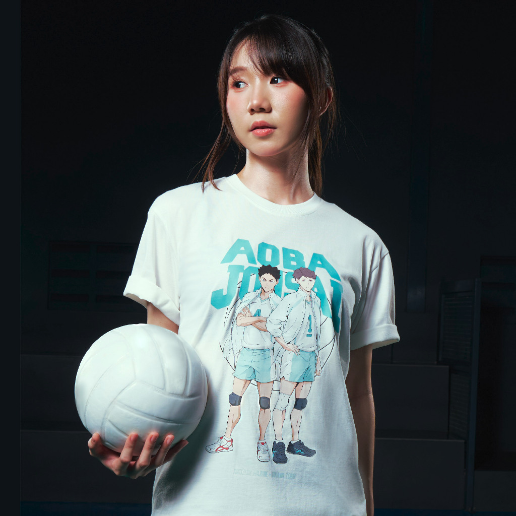 M231 - ไฮคิว!! เสื้อยืด Aoba Johsai Off White 1079