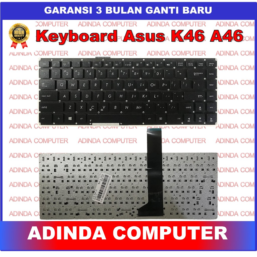 คีย์บอร์ด ASUS K46 K46C K46CA K46CM K46CB A46 A46C A46E