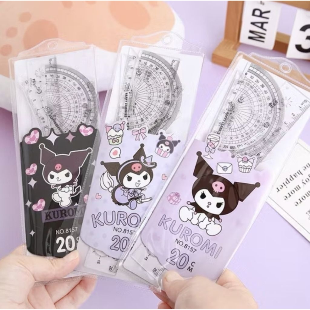RULER SET (CONTENTS 4 ชิ้นพร้อมโมเดล DIFFERENT) / SANRIO RULER SET สําหรับ CHILDREN