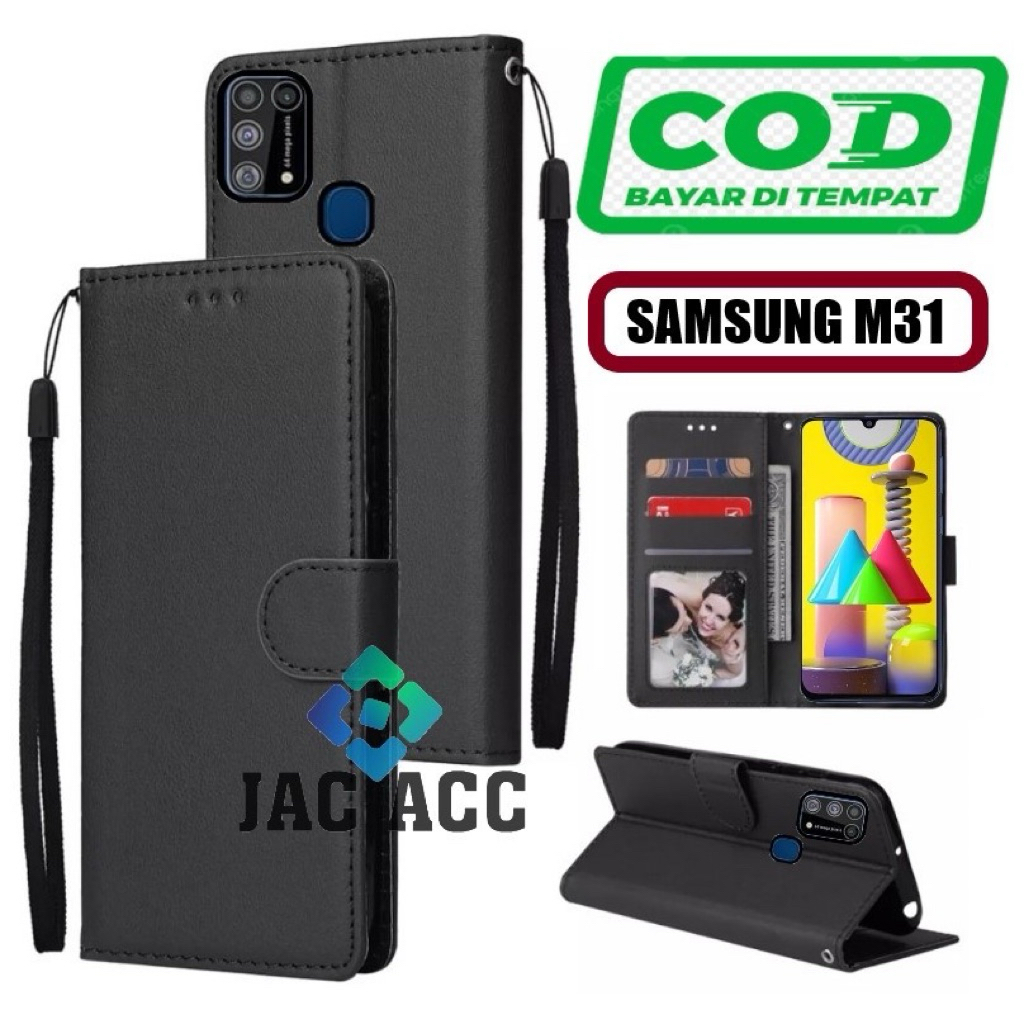 PREMIUM HP FLIP CASE สําหรับ SAMSUNG GALAXY M31 LEATHER FLIP CASE PREMIUM HP สําหรับ SAMSUNG M31