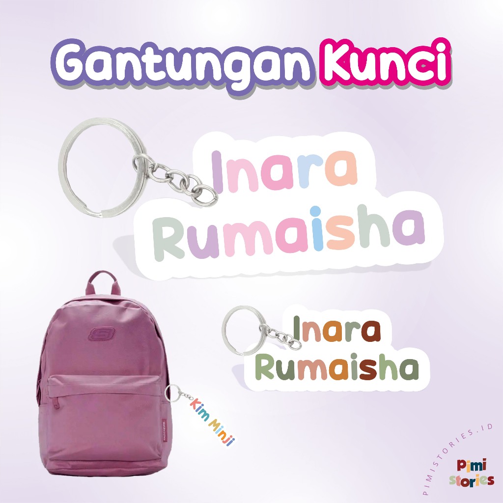 GUNGAN CUSTOM NAME KEYCHAIN CHILDRENS KEYCHAIN