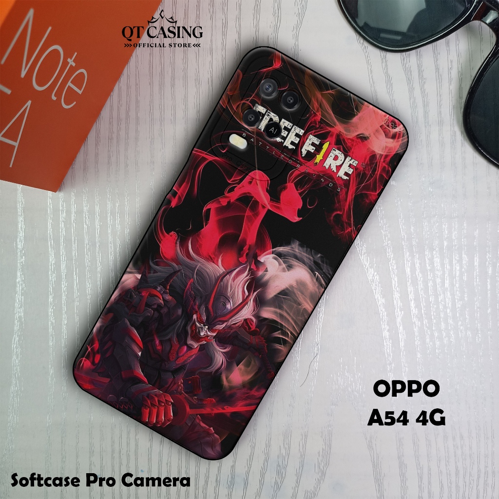 เคสสําหรับ Oppo A54 4G – FF Game Motif Casing – Oppo A54 4G Pro Camera Softcase – Silicon Clear Case