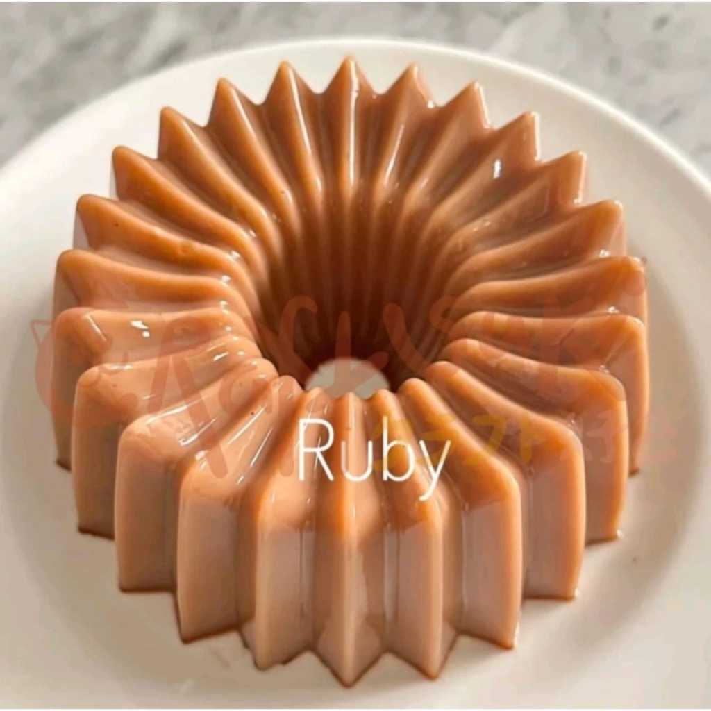 Medium Chocolate Agar Jelly Pudding Cake Mold Ruby Cake Pan 600mL 15 Cm นึ่ง