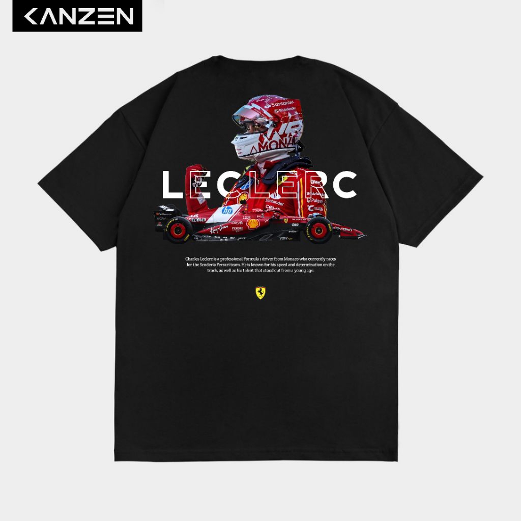 เสื้อยืด Kanzen CHARLES ELECERC SCUDERIA FERRARI FORMULA 1