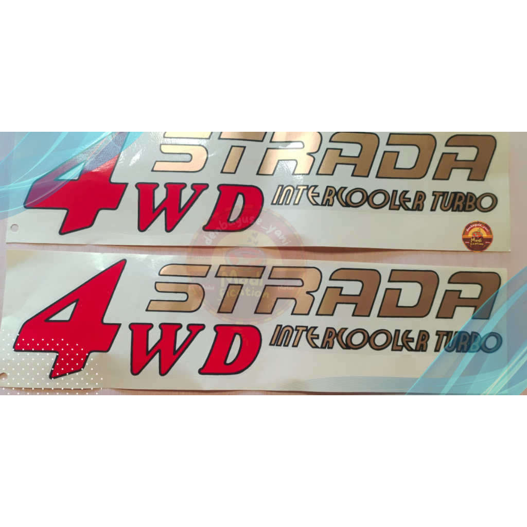 สติ๊กเกอร์ Mitsubishi Strada 4WD Triton Intercooler Turbo / Strada Triton Sticker / สติ๊กเกอร์อินเตอ