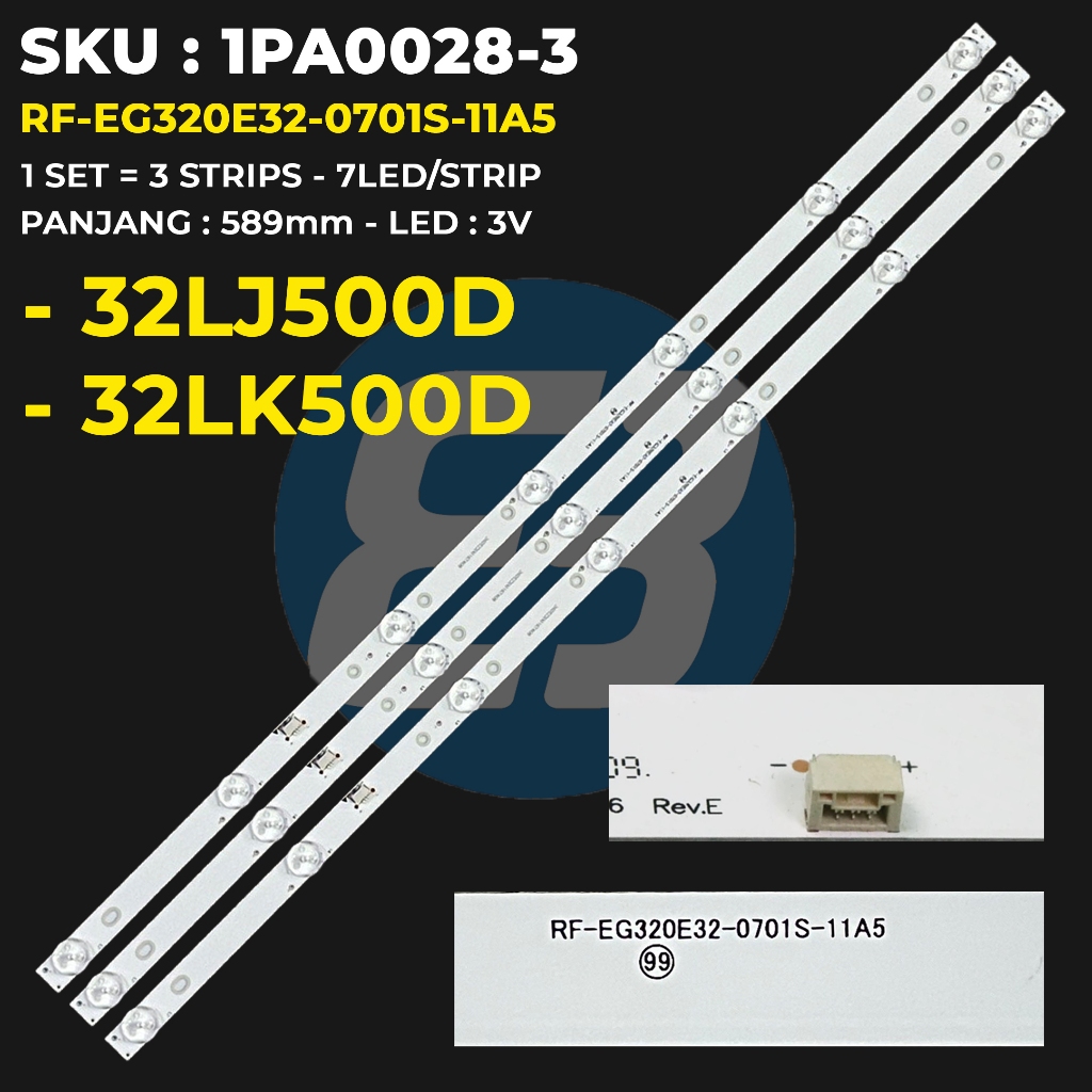 LG ไฟแบ็คไลท์ทีวี 32 นิ้ว 32LJ500D 32LK500D 32LJ500 32LK500 RF-320E32-0701S-11A5