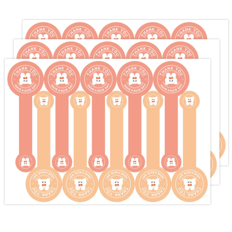 (50 ชิ้น) Open Me Thank You Have A Nice Day Label Stickers / Thank You For Your Order Open Me Sticke