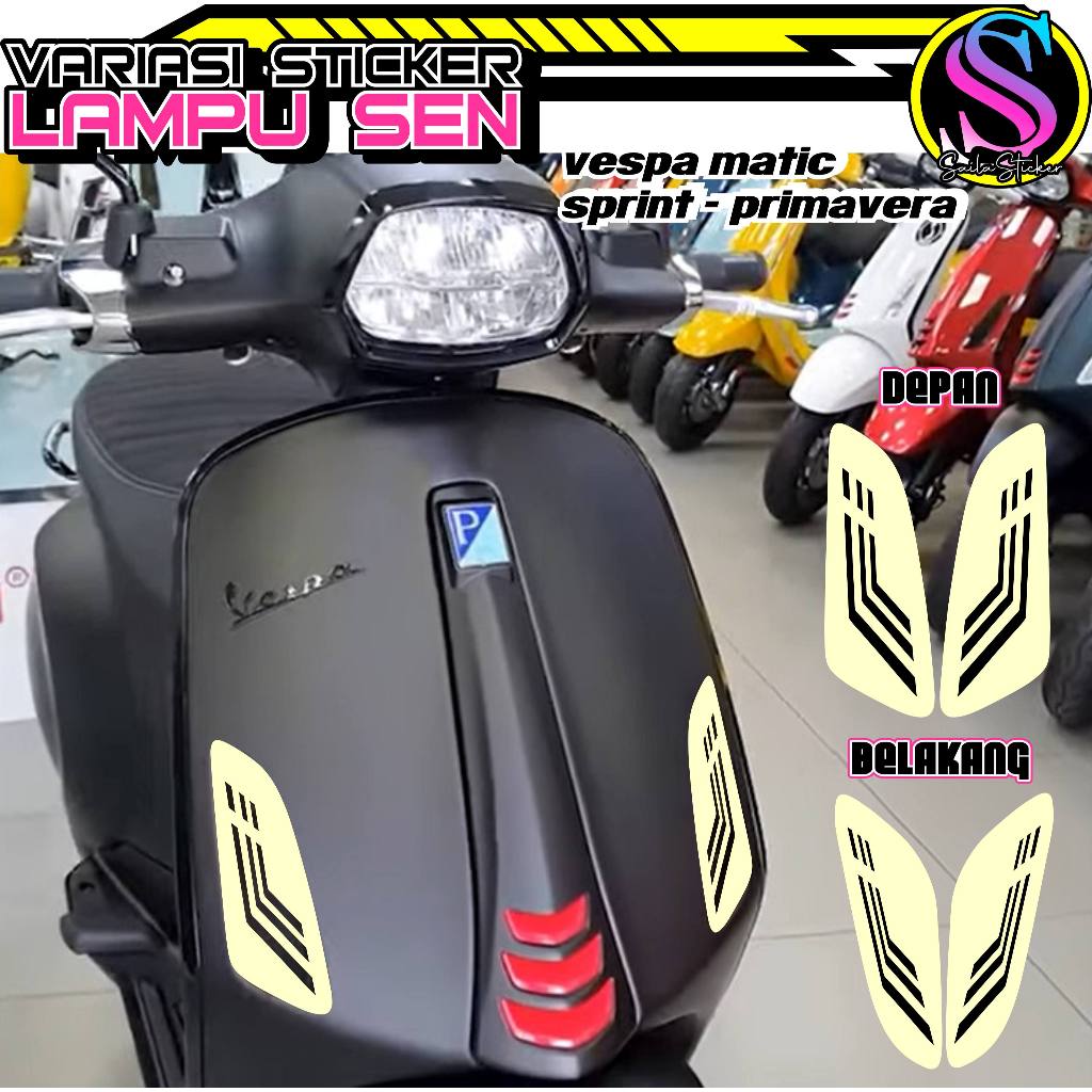 V6A/VARIATION OF VESPA MATIC/ PRIMAVERA/SPRINT/STICKER ONE SET/CUTTINGSTICKER SEN MOTIF
