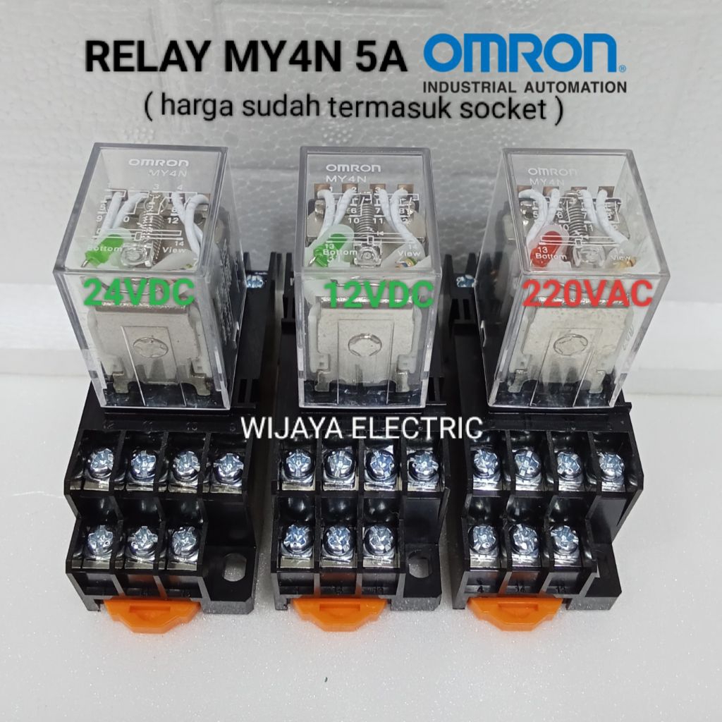 Omron my4 my4n-j 220v my4n 220vac รีเลย์ 14 ฟุตพร้อมซ็อกเก็ต