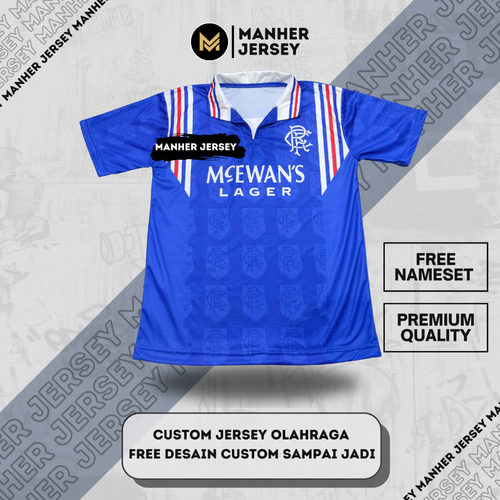 GLASGOW RANGERS JERSEY 1996 1997 ย้อนยุคพิมพ์เต็ม