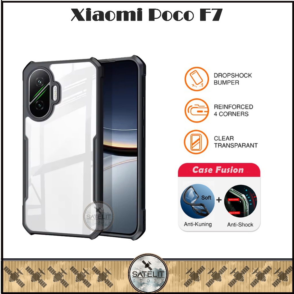 เคส Xiaomi Poco F7 Poco F7 Ultra Poco F7 Pro Softcase Fusion กันกระแทกโปร่งใสคลุมทั้งหมด