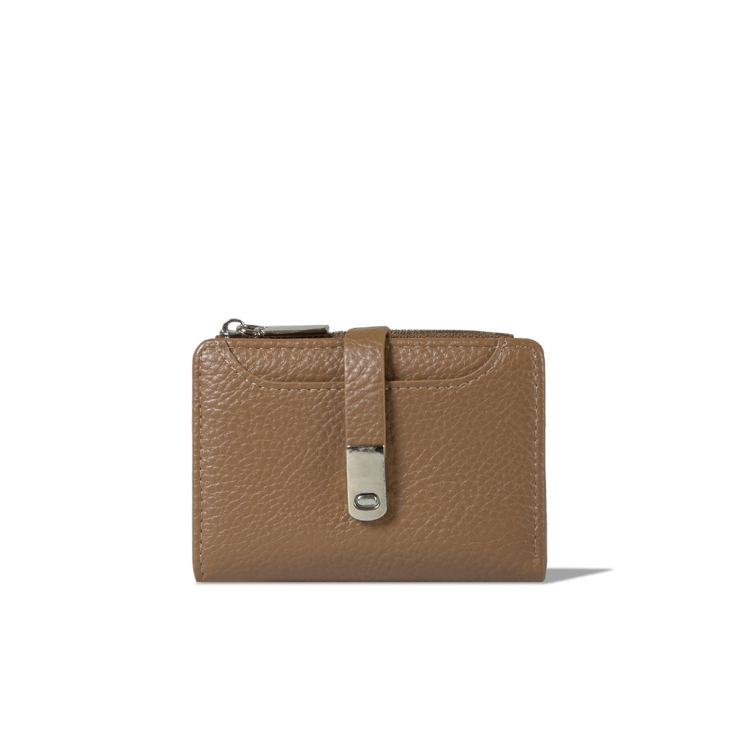 C2 Naomi Brown Leather Wallet - กระเป๋าสตางค์หนังผู้หญิง