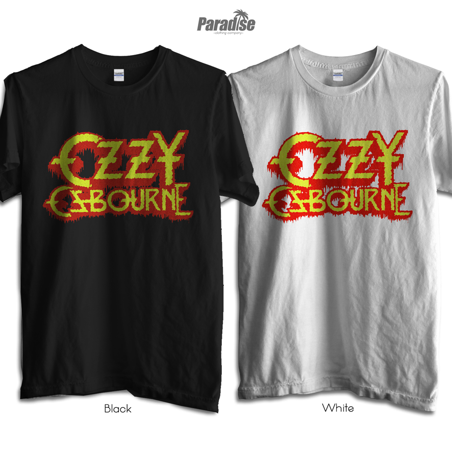 เสื้อยืดวง PARADISE Black Sabbath - โลโก้ Ozzy Osbourne