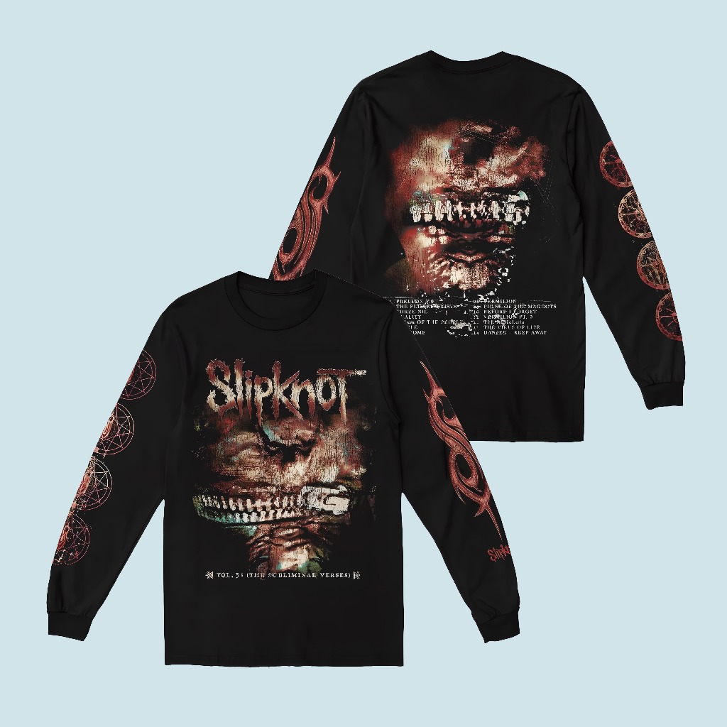 KATUN เสื้อยืดแขนยาวผู้ชายผ้าฝ้ายหวี 30s SLIPKNOT VOL 3 SUBLIMINAL VERSES