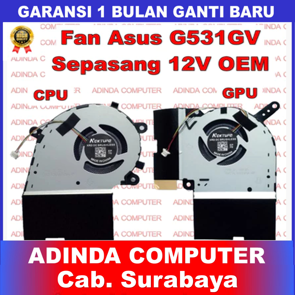 พัดลม Asus ROG Strix G531GV G531 G531G G531GD G531GU G531G531GW คู่ 12V OEM