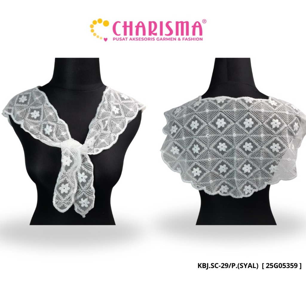 ผ้าพันคอลูกไม้ Charmisma Tulle - ผ้าพันคอ Tulle/ ผ้าพันคอ Tulle - ราคาต่อชิ้น