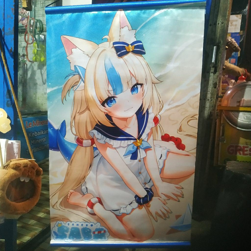 ผ้าโปสเตอร์ สูง 60 ซม. SABA vtuber hololive [nori.little]