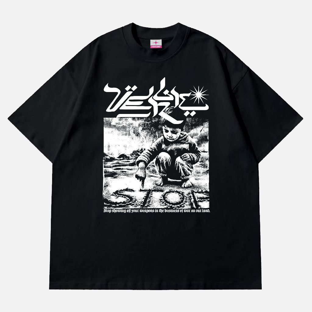 โลคาล์ VERGIE | STOP STOP STOP STOP | เสื้อยืดโอเวอร์ไซส์ | เสื้อยืด Distro Brand Local Original Clo