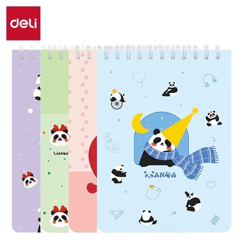 DELI - NOTEBOOK / POCKET BOOK / SPIRAL NOTES EN407-A7 75X102MM 60 แผ่น PANDA
