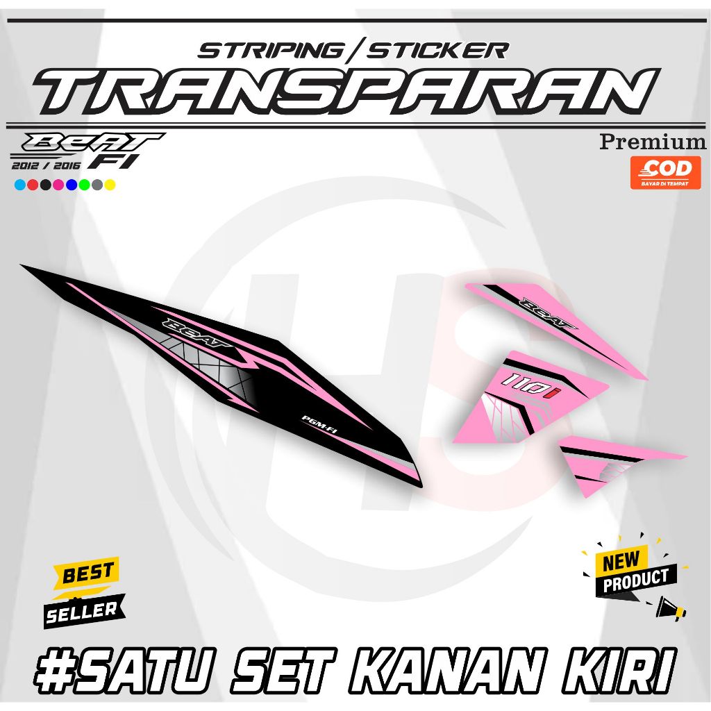 STRIPING BEAT FI ใหม่สติกเกอร์ UV LAST SIMPLE DESIGN H82