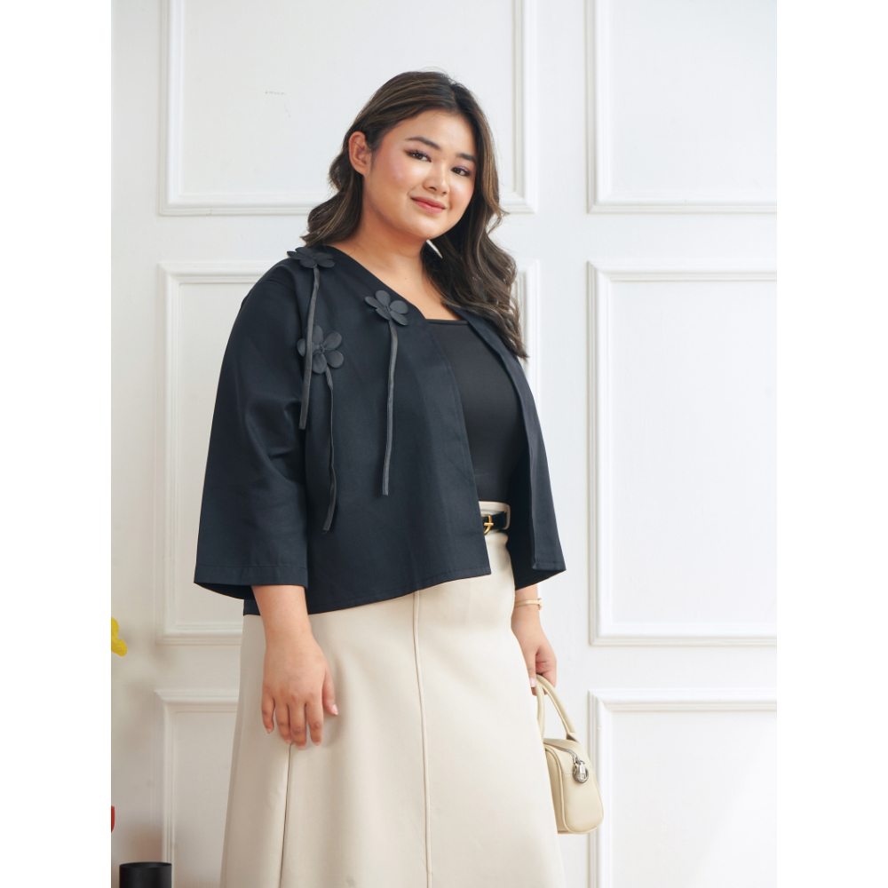 Xtramiles - Fleurs Blazer Big Size L - 3XL | แจ๊กเก็ตลําลองผู้หญิงไซส์ใหญ่พลัสไซส์