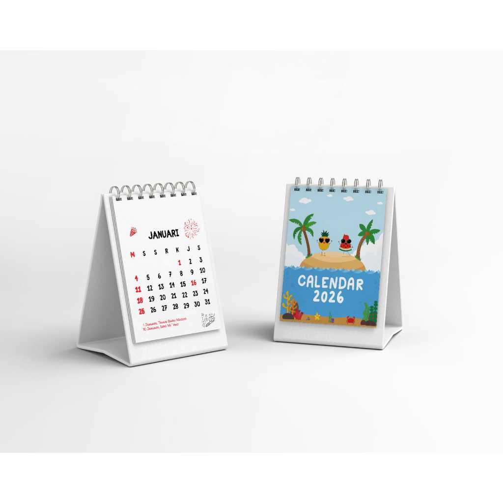 CALENDAR 2026 AESTETIC / CALENDAR MINI STAND 2026 / CALENDAR MINI 2026 / CALENDAR 2026 by.TOOKE