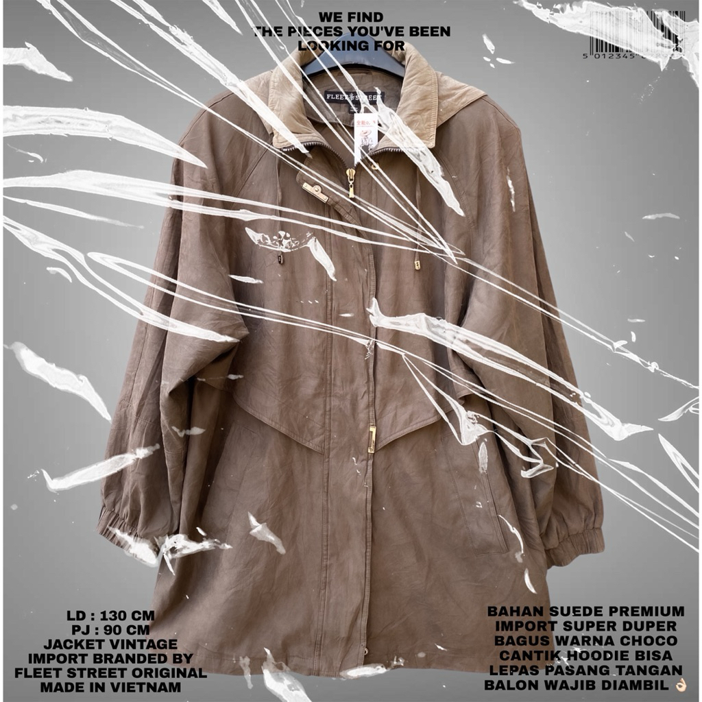 FLEET STREET ORIGINAL/PREMIUM IMPORTED JACKET/แจ็คเก็ต/KOREA LOOK JACKET/JACKET MOCCA CHOCO BROWN BR