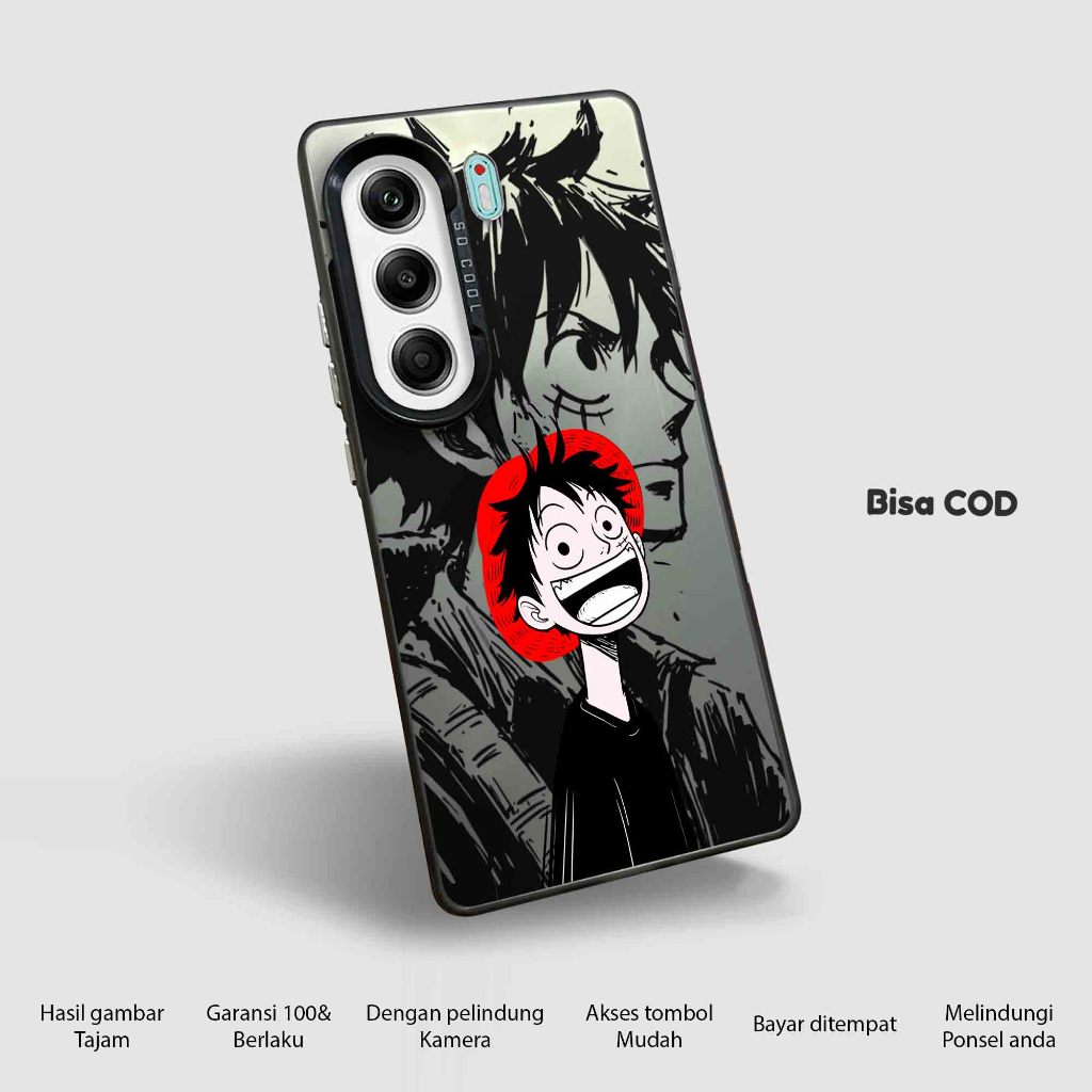 HP ล่าสุด TECNO CAMON 40 PRO 5G CASE - OP Character Motif - Matte Hard IMD โฮโลแกรมมือถือ Casing - เ