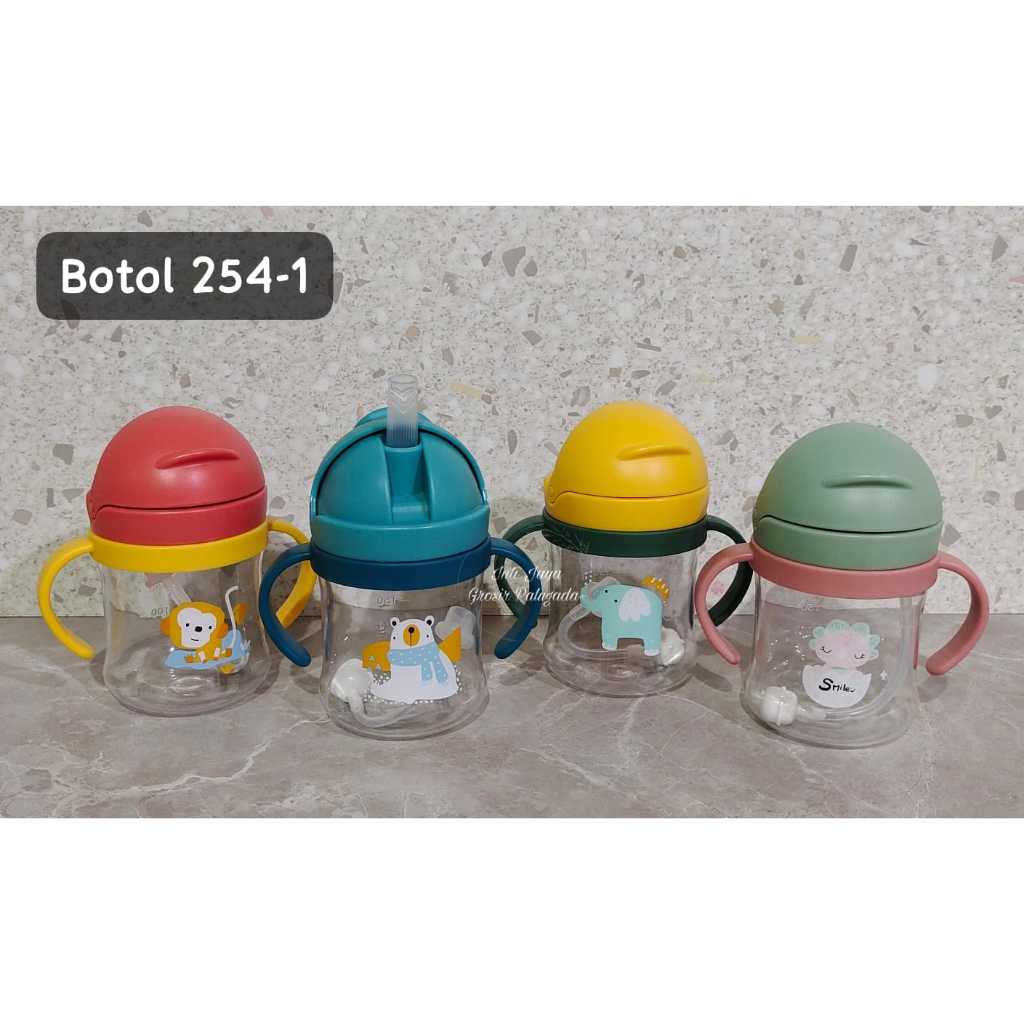 ขวดเครื่องดื่มแก้วเด็กพร้อมที่จับ 280ML HX-254-1 / ขวดดื่มถ้วย SIPY