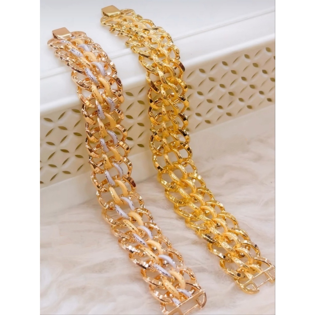 Xuping Gold Plated Bracelet 7820 Anti-Fade Womens Jewelry 9024