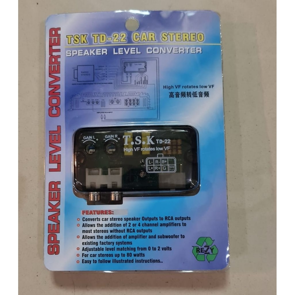 TSK TD-22 RCA CONVERTER ADAPTER