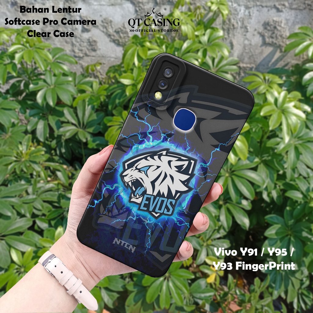 Softcase Pro Camera For Vivo Y91 / Y93 / Y95 – Casing HP Motif EV0S Esports – Clear Case – Silicone