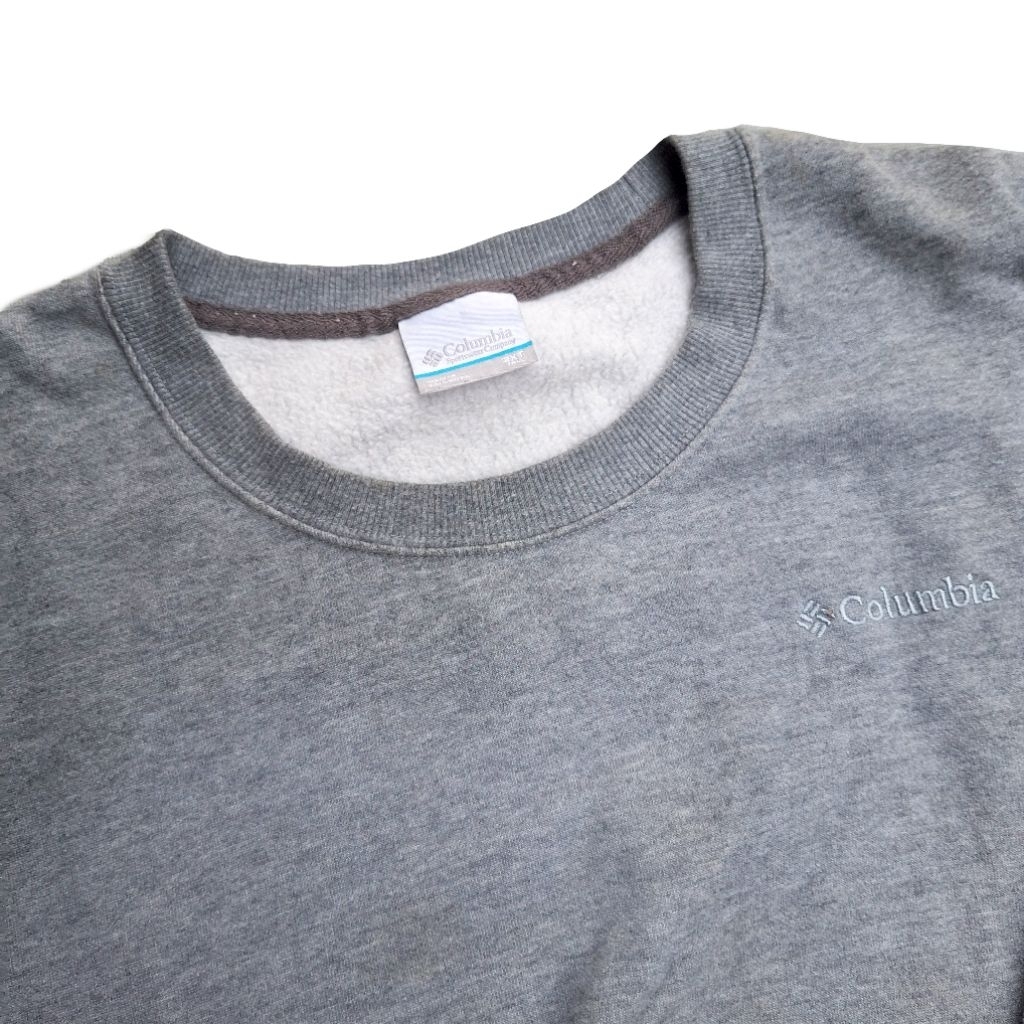 Crewneck Columbia Fleece Mens 2XT Tall Grey Pullover Logo Authentic