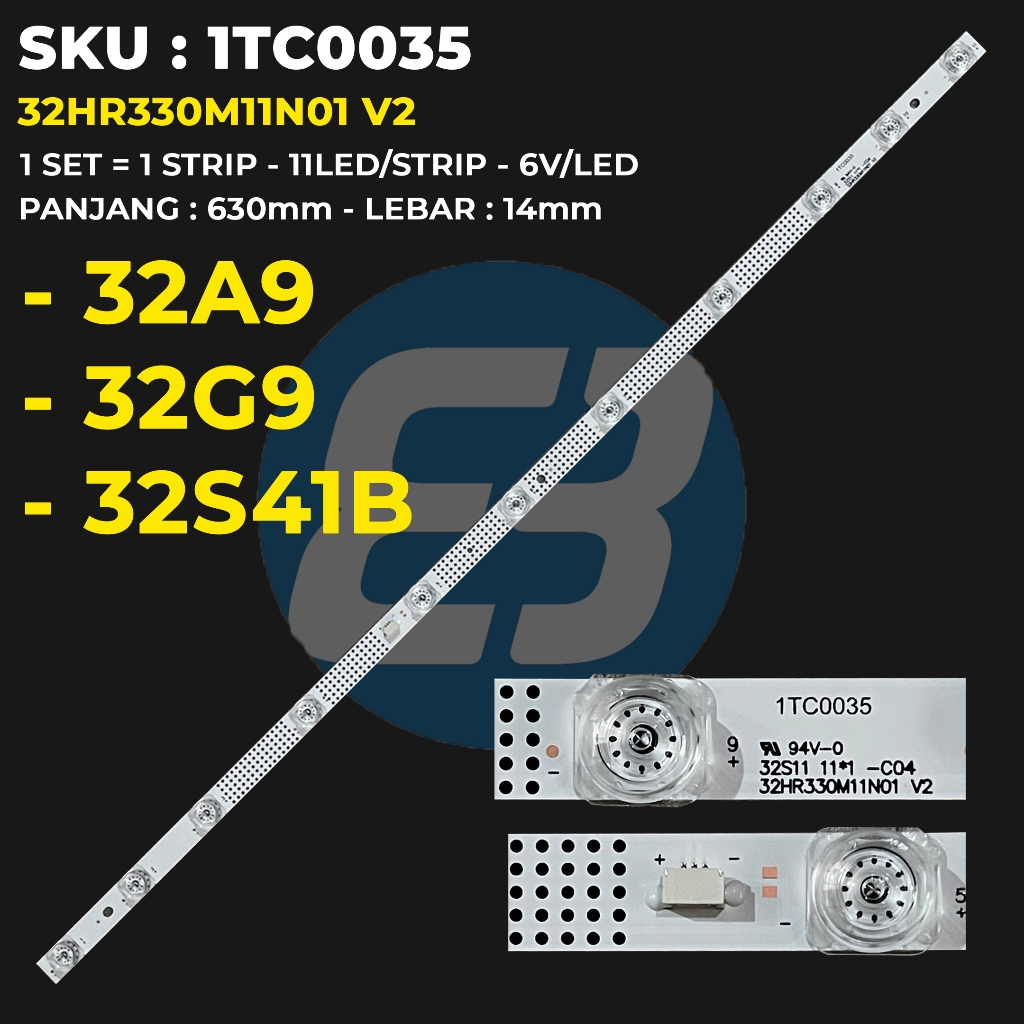 TCL ไฟแบ็คไลท์ทีวี 32 นิ้ว 32A9 32G9 32S41B 32S11 11*1-B02 32HR330M11N01 V2