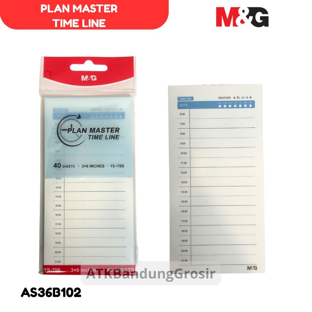 Sticky Note M&G Plan Master Time Line AS36B102 40 แผ่น YS-700 School & Office Supplies