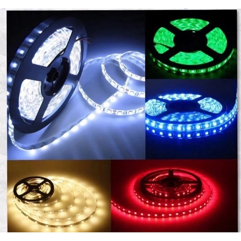 ไฟ LED strip แบบยืดหยุ่น 3528/2835 5 เมตร 24 โวลต์ในร่มกลางแจ้ง / LED ม้วนโคมไฟม้วน 5 เมตร LED 3528