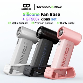 Goojodoq GFS007 Mini kipas + Dasar Set Strong Portable Wind 100 Gear Wind Speed kipas angin Adjustable Turbo kipas tangan