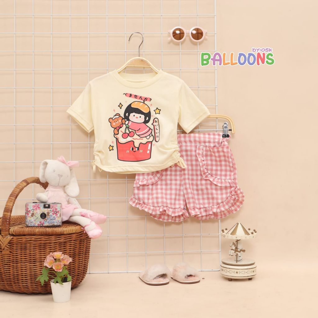1-4T(เสื้อเด็กหญิง) ONE SET CHIKI