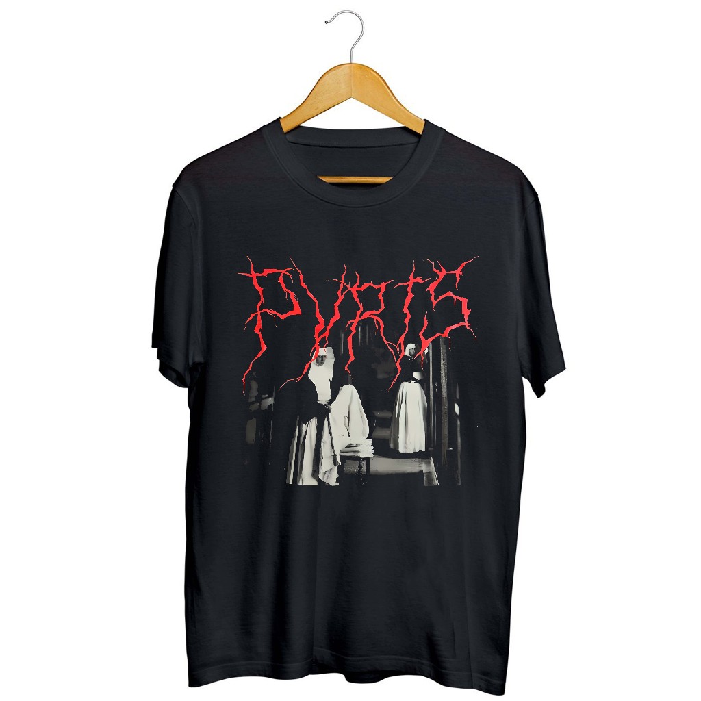 เสื้อยืดวง PVRIS - แม่ชี / เสื้อยืดเพลงร็อคโลหะด้านนอก