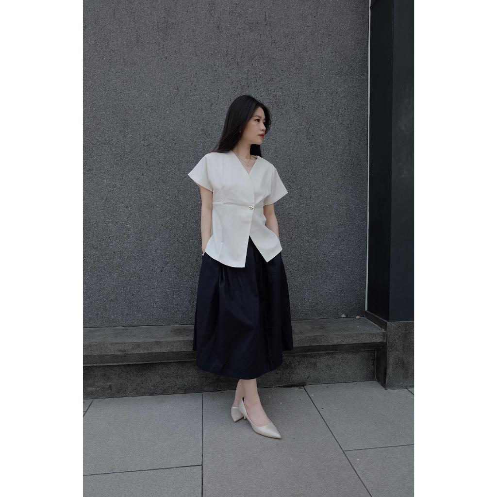 [REDCARPET] Kiira Blouse - เสื้อกระดุมลําลองสําหรับผู้หญิงสําหรับทํางานสํานักงานกึ่งทางการ