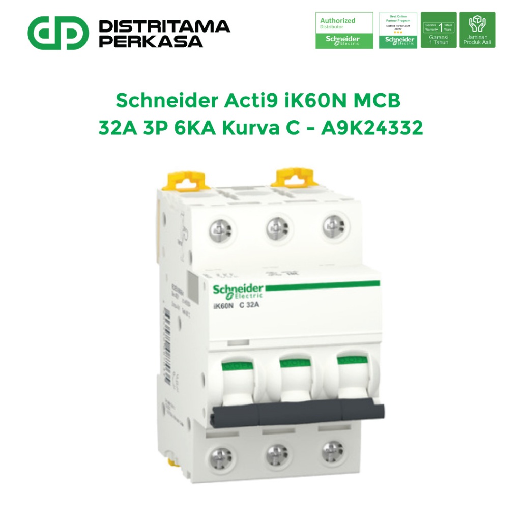 Schneider MCB Acti9 iK60N 32A 3P 6KA Kurva C - A9K24332