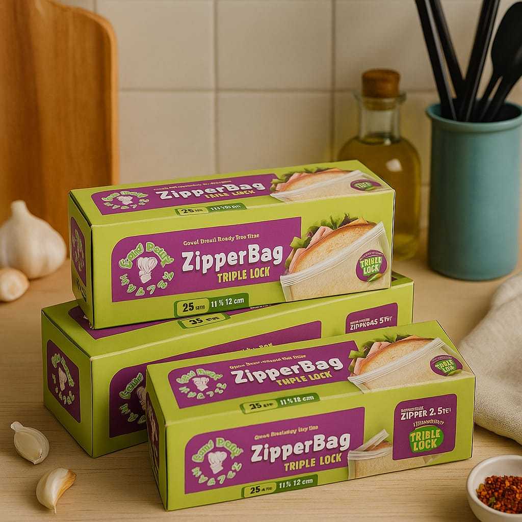BEST FRESH ZIPPER BAG TRIPLE LOCK – 25 ชิ้น ถุงพลาสติกอเนกประสงค์พร้อมระบบ Triple Lock แข็งแรงและป้อ